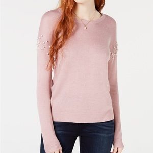 Hippie Rose Pearl Embellished Sweater